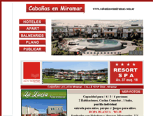 Tablet Screenshot of cabaniasenmiramar.com.ar